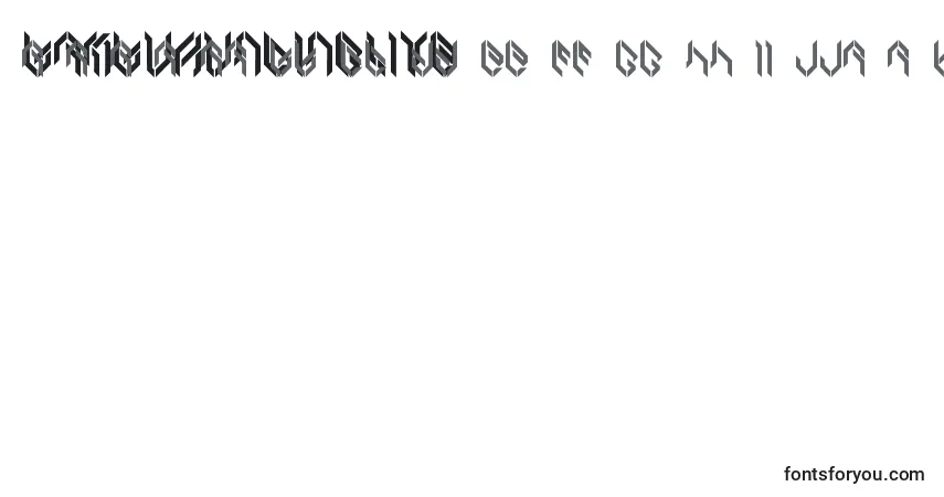 Шрифт BambuRuncingLite – алфавит, цифры, специальные символы