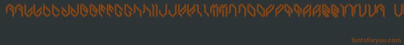 Шрифт BambuRuncingLite – коричневые шрифты на чёрном фоне