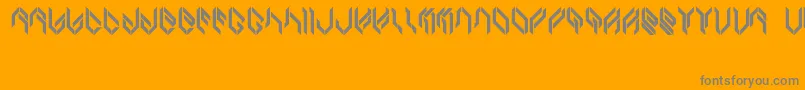 BambuRuncingLite-Schriftart – Graue Schriften auf orangefarbenem Hintergrund