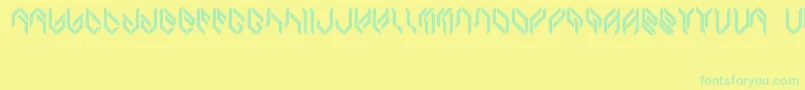 fuente BambuRuncingLite – Fuentes Verdes Sobre Fondo Amarillo