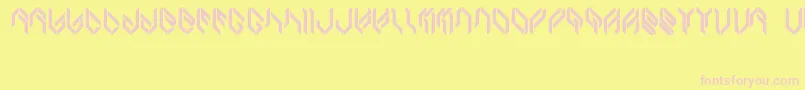 BambuRuncingLite Font – Pink Fonts on Yellow Background