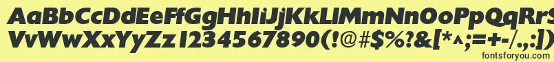 ChantillylhBoldItalic Font – Black Fonts on Yellow Background