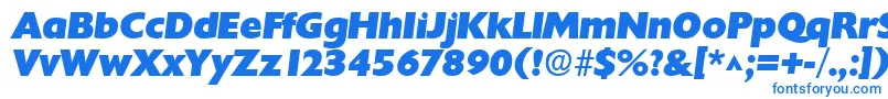Шрифт ChantillylhBoldItalic – синие шрифты