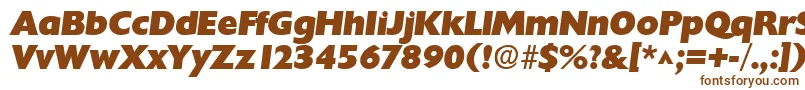 ChantillylhBoldItalic-fontti – ruskeat fontit valkoisella taustalla