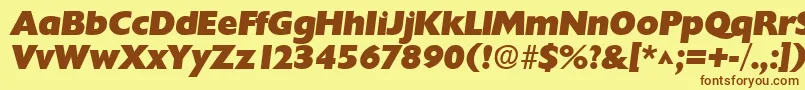 ChantillylhBoldItalic Font – Brown Fonts on Yellow Background