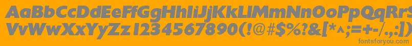 ChantillylhBoldItalic Font – Gray Fonts on Orange Background