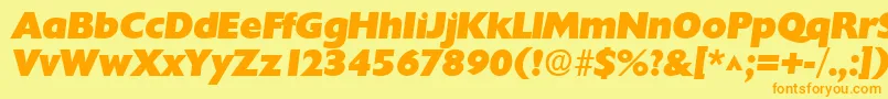 ChantillylhBoldItalic Font – Orange Fonts on Yellow Background