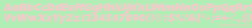 ChantillylhBoldItalic Font – Pink Fonts on Green Background