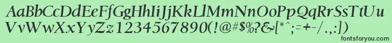 OstentiasskRegular Font – Black Fonts on Green Background