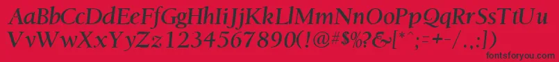 OstentiasskRegular Font – Black Fonts on Red Background