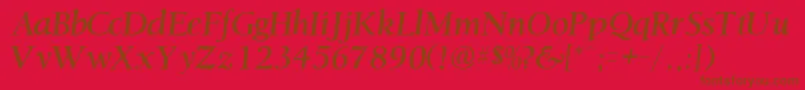 OstentiasskRegular Font – Brown Fonts on Red Background