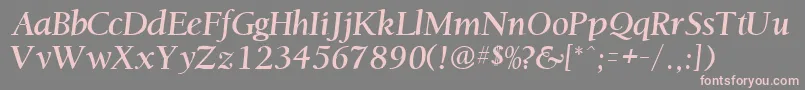 OstentiasskRegular Font – Pink Fonts on Gray Background