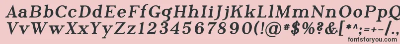 フォントPhosph11 – ピンクの背景に黒い文字