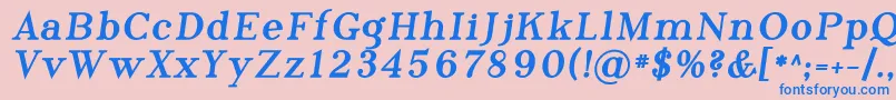 Phosph11 Font – Blue Fonts on Pink Background