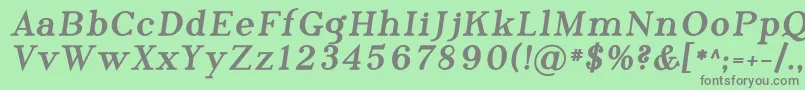 フォントPhosph11 – 緑の背景に灰色の文字