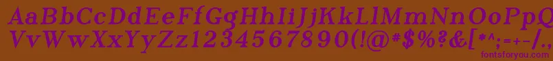 Phosph11 Font – Purple Fonts on Brown Background