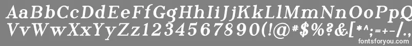 フォントPhosph11 – 灰色の背景に白い文字