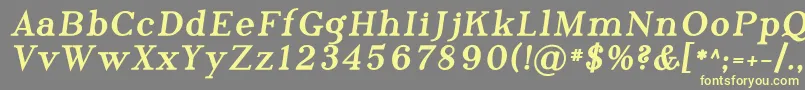 フォントPhosph11 – 黄色のフォント、灰色の背景