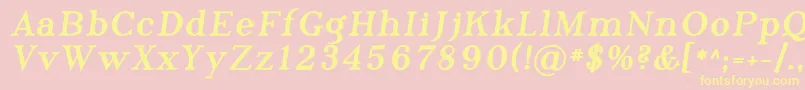 Phosph11 Font – Yellow Fonts on Pink Background