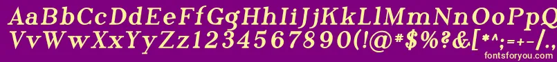 フォントPhosph11 – 紫の背景に黄色のフォント