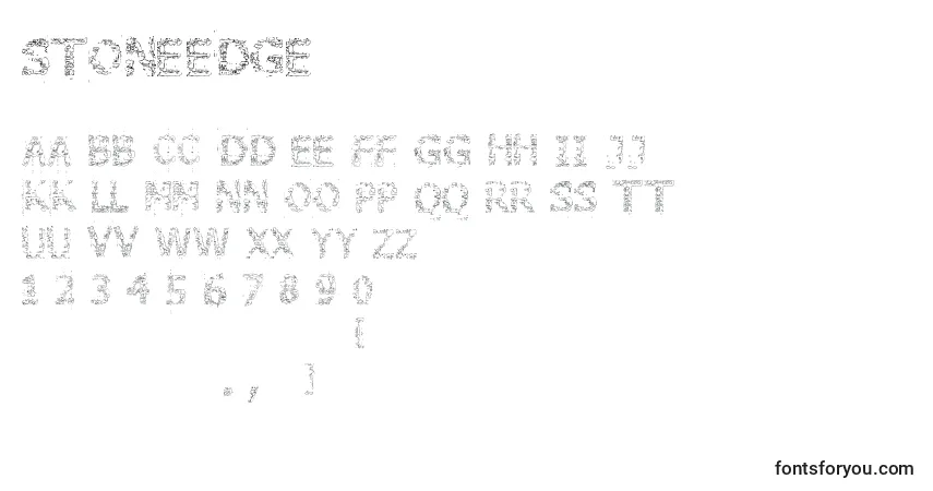 Шрифт StoneEdge – алфавит, цифры, специальные символы
