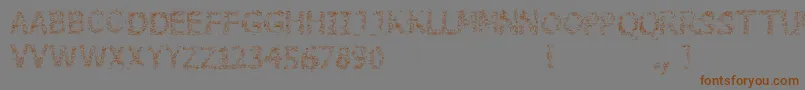 StoneEdge-Schriftart – Braune Schriften auf grauem Hintergrund