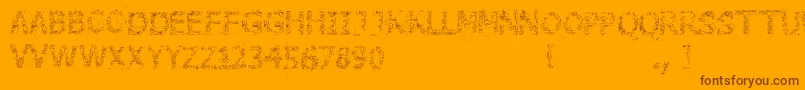 StoneEdge-Schriftart – Braune Schriften auf orangefarbenem Hintergrund