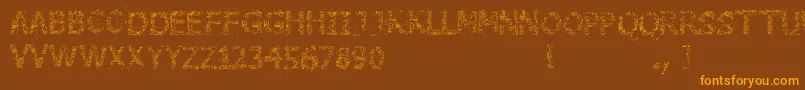 StoneEdge Font – Orange Fonts on Brown Background