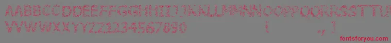 フォントStoneEdge – 赤い文字の灰色の背景