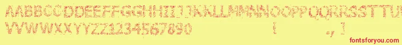 StoneEdge Font – Red Fonts on Yellow Background