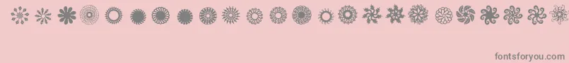 Ladoodles8 Font – Gray Fonts on Pink Background