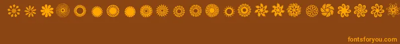 Ladoodles8 Font – Orange Fonts on Brown Background