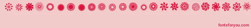 Ladoodles8 Font – Red Fonts on Pink Background