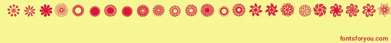 Ladoodles8 Font – Red Fonts on Yellow Background