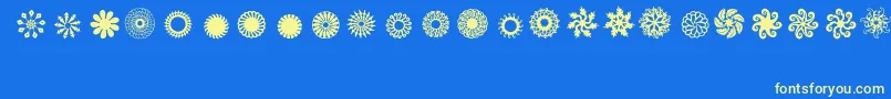 More about Ladoodles8 Font Ladoodles8 Font – Yellow Fonts on Blue Background