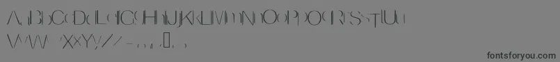 Invisible-Schriftart – Schwarze Schriften auf grauem Hintergrund