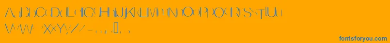 Fonte Invisible – fontes azuis em um fundo laranja