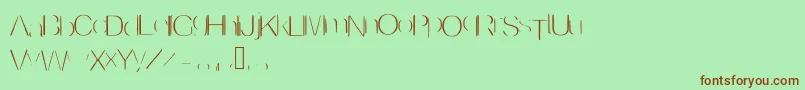 Invisible-Schriftart – Braune Schriften auf grünem Hintergrund
