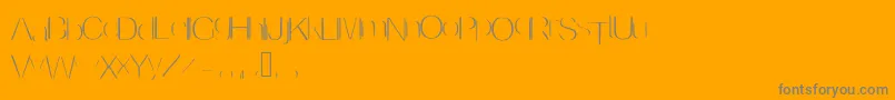 Invisible-Schriftart – Graue Schriften auf orangefarbenem Hintergrund