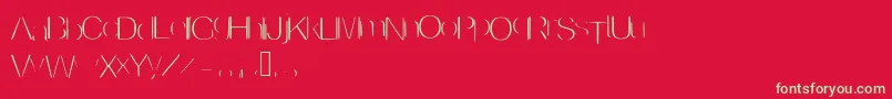 Invisible-Schriftart – Grüne Schriften auf rotem Hintergrund