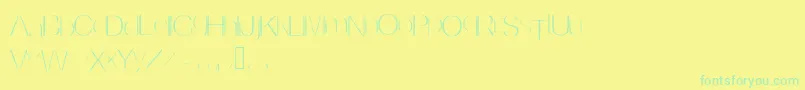 Fonte Invisible – fontes verdes em um fundo amarelo