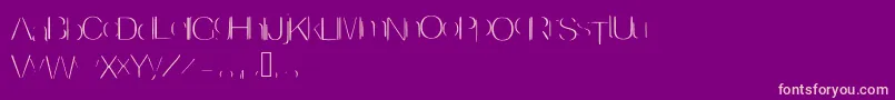 Invisible-Schriftart – Rosa Schriften auf violettem Hintergrund