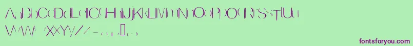 Invisible-Schriftart – Violette Schriften auf grünem Hintergrund