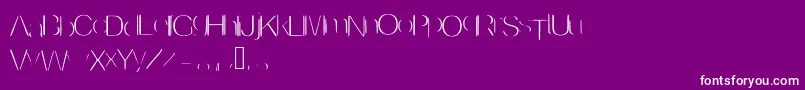 Invisible-Schriftart – Weiße Schriften auf violettem Hintergrund