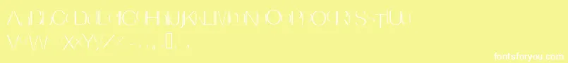 Invisible-Schriftart – Weiße Schriften auf gelbem Hintergrund