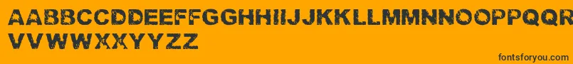 TrashedlightRegular Font – Black Fonts on Orange Background