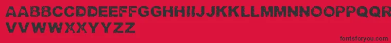 TrashedlightRegular Font – Black Fonts on Red Background