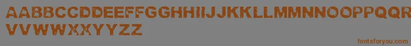 TrashedlightRegular Font – Brown Fonts on Gray Background