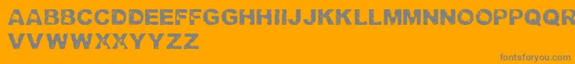 TrashedlightRegular Font – Gray Fonts on Orange Background