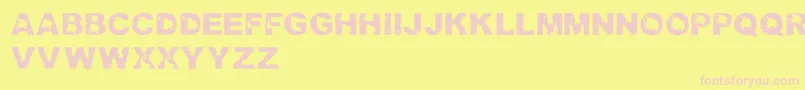 TrashedlightRegular Font – Pink Fonts on Yellow Background